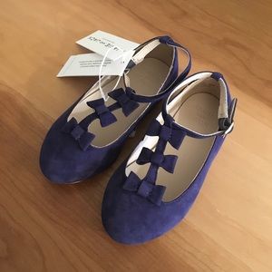 FINAL MARKDOWN 🆕 Navy Blue Mary Jane Bow Flats